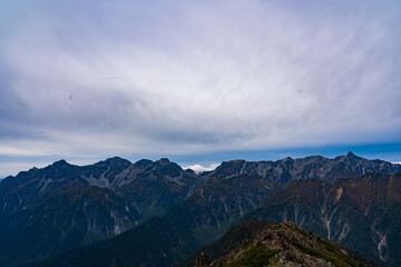 穂高連峰　槍ヶ岳　紅葉