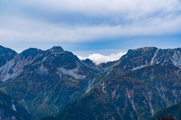 穂高連峰　槍ヶ岳　紅葉