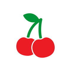 Vector Cherry Flat Design Illustration