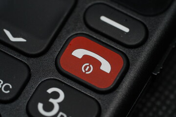 Reject or hang up calls button red in colour