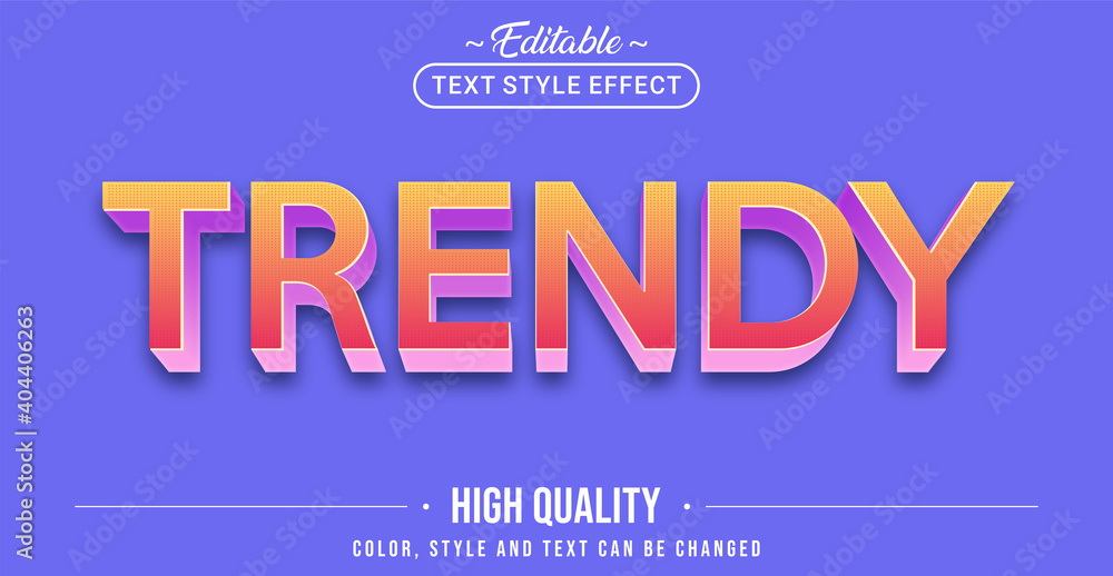 Aufkleber Editable text style effect - Trendy text style theme.
