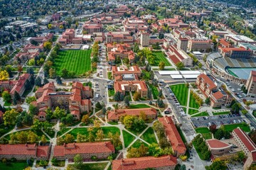 Aerial View of the University of Colorado in Boulder