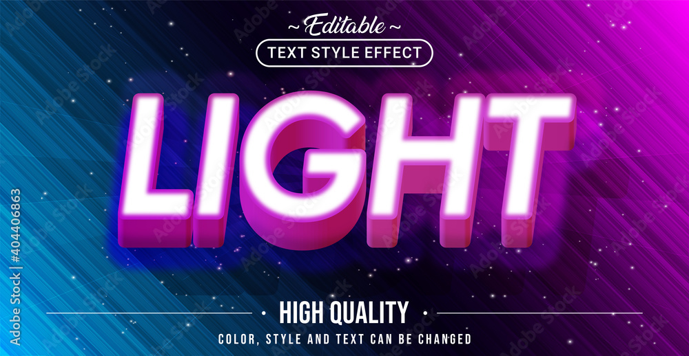 Poster Editable text style effect - Light text style theme.