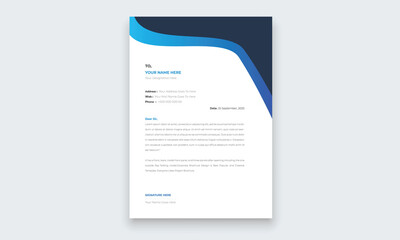 Simple Vector Letter Head Template vector illustration .