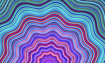 Purple and blue color circular wavy stripes, vector background. Colorful illustration in abstract style with gradient. A new design for your ad, booklets, leaflets.