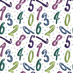 Mathematical background. Colorful pattern school for the children. Multi-color math background for kids