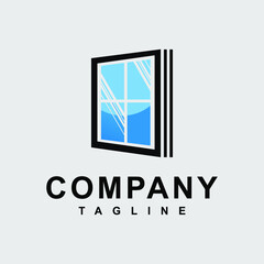 Fototapeta premium modern window company logo design creative idea