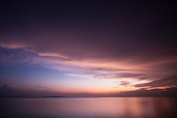 Fototapeta na wymiar Beautiful Sunrise at Uehara port, Iriomote island, Okinawa, Japan