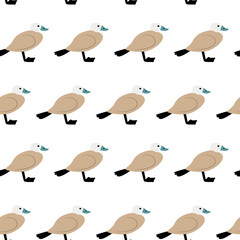 Fototapeta premium Seamless pattern with duck. Cute cartoon character
