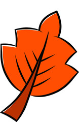 Nature illustrations or vectors, colored leaf icons are great for children's books, coloring books, etc.