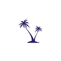 Palm tree summer logo template