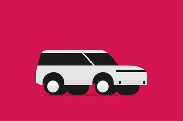 Flat vector illustration of offroad car.