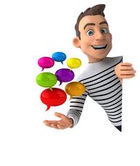 Fun 3D cartoon casual character
