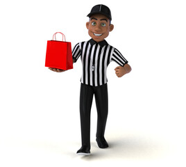 Fun 3D Illustration of an american Referee