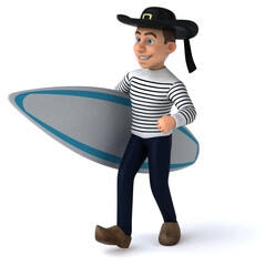 Fun 3d cartoon breton character