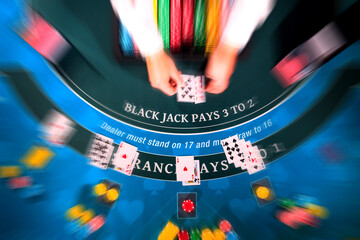 Casino Black Jack table