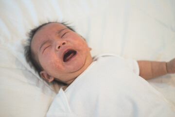 Newborn Asian baby crying