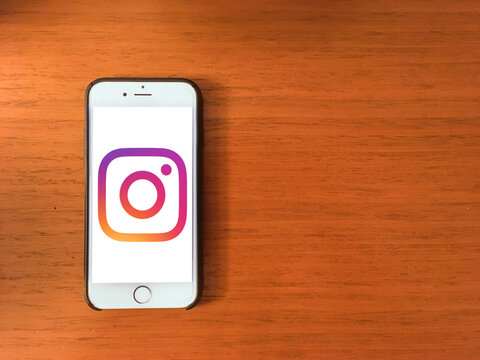 Instagram Logo On Mobile Phone Screen