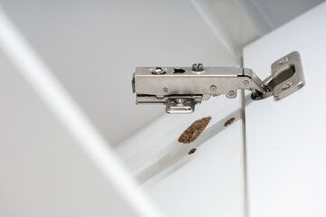 broken concealed hinge on cabinet door, furniture fitting hardware for cupboard or wardrobe to be...