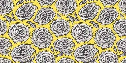 Seamless pattern wallpaper with rose bud with petals for Valentines love Day