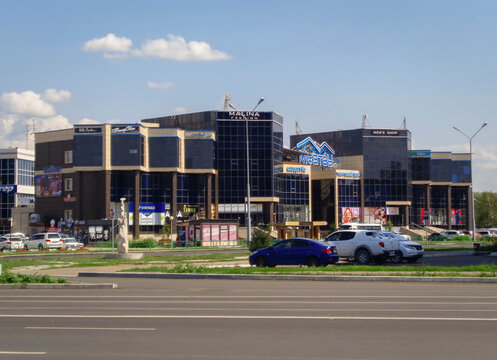 Kazakhstan, Ust-kamenogorsk, august 10, 2019: Shopping mall in downtown