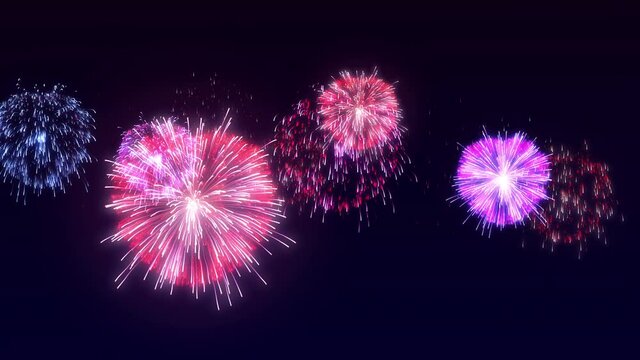 heart particle fire works effect animation