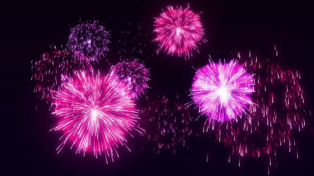 heart particle fire works effect animation