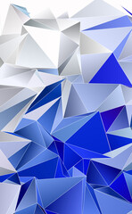 Fototapeta premium 3d Triangles, abstract background. Design wallpaper.