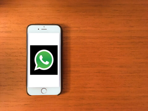 Whatsapp Logo On Mobile Phone Screen 