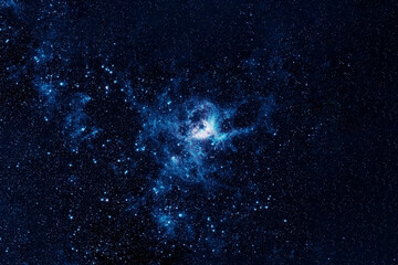 Fototapeta na wymiar Blue galaxy in deep space. Elements of this image were furnished by NASA.