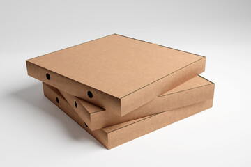 pizza box mock up - 3d rendering - 404439096