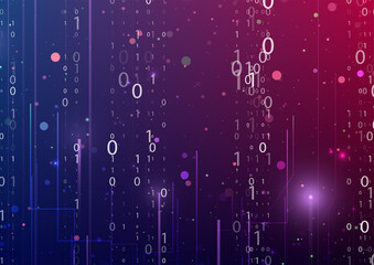 Obraz premium Abstract virtual digital stream