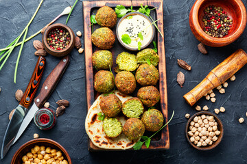 Falafel balls,vegetarian dish