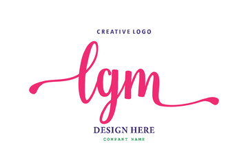 Fototapeta na wymiar LGM lettering logo is simple, easy to understand and authoritative