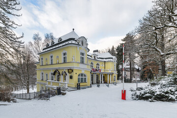 Spa architecture in winter - Marianske Lazne (Marienbad) - Czech Republic