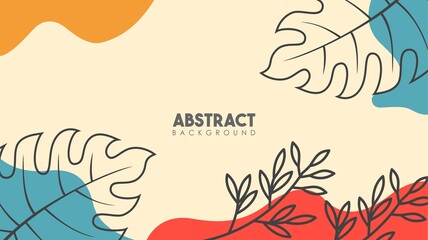 Abstract flat design floral background theme. Vector illustration. Element for design.