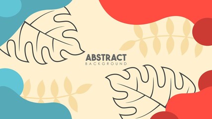 Abstract flat design floral background theme. Vector illustration. Element for design.