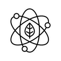 Atom and leaf icon