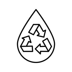 Fototapeta premium Recycle water icon vector