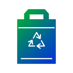 Recycle plastic bag icon
