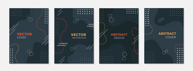 Set of abstract creative artistic templates. Universal cover Designs for Annual Report, Brochures, Flyers, Presentations, Leaflet, Magazine.	