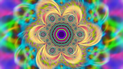 Abstract fantasy patterned multicolored background