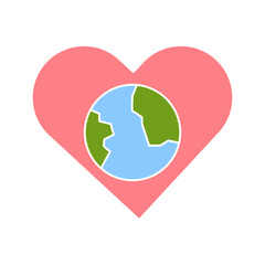 Love earth icon