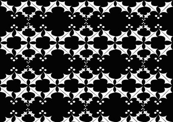 Seamless mistletoe pattern wallpaper in black color background for decoration