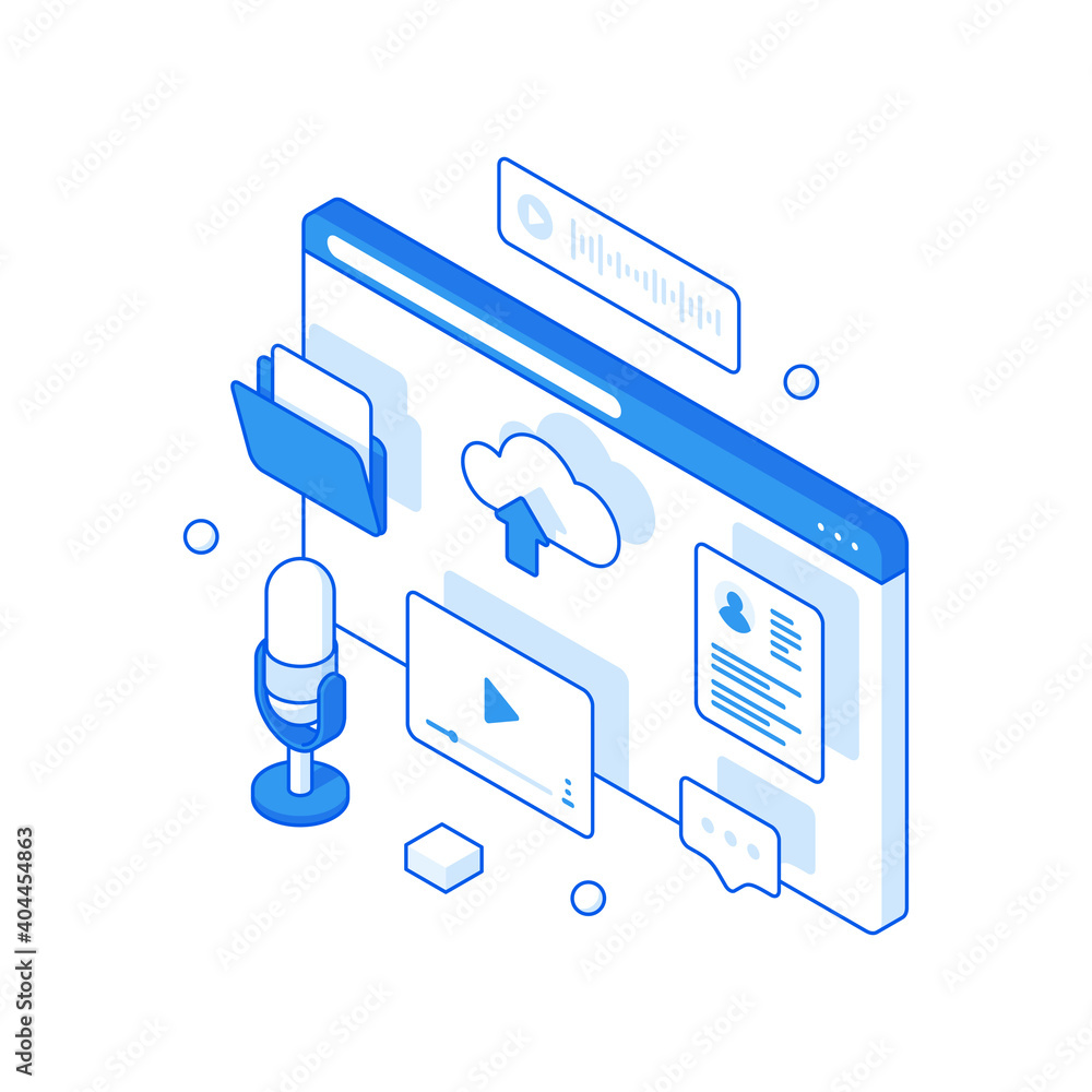 Poster web banner design for data storage concept