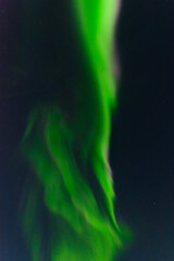 Aurora borealis in the sky at night.