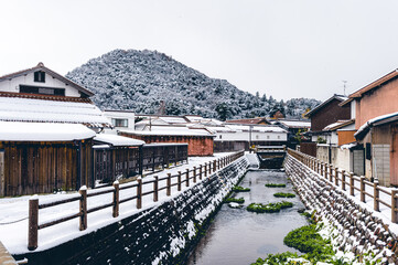 Naklejka premium 倉吉の冬 - Winter city in Japan
