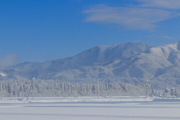 Fototapeta na wymiar 秋田県　冬の雪景色