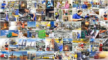 Menschen und Berufe in Industrie, Handwerk, Logistik  und Business - Portraits und Arbeitsplätze...