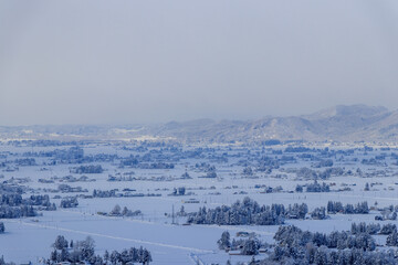 Fototapeta na wymiar 秋田県　雪景色　冬